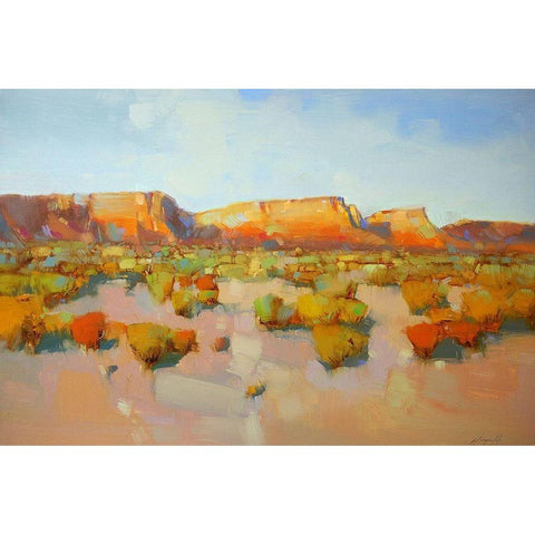 Canyon View White Modern Wood Framed Art Print by Yeremyan, Vahe