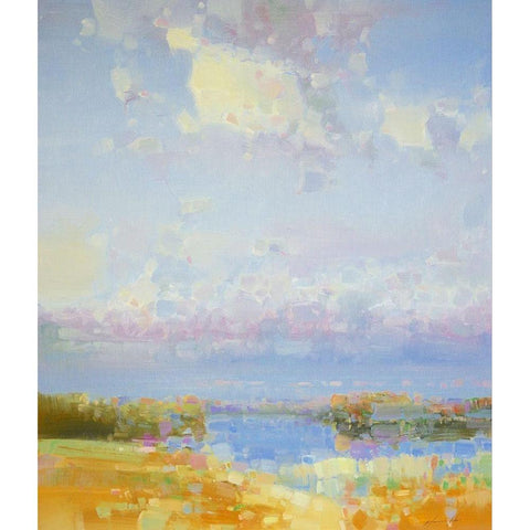 Delight of Morning Gold Ornate Wood Framed Art Print with Double Matting by Yeremyan, Vahe