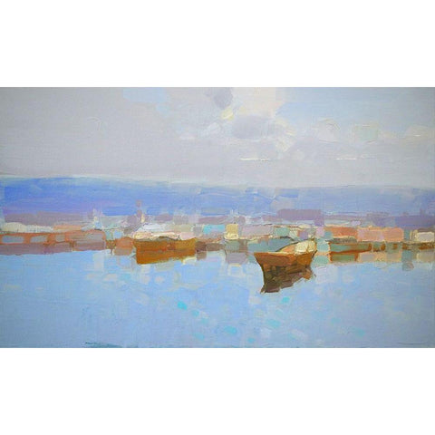 Harbor Gold Ornate Wood Framed Art Print with Double Matting by Yeremyan, Vahe