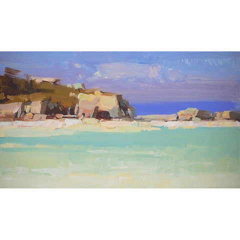 Southbay Island Black Modern Wood Framed Art Print by Yeremyan, Vahe