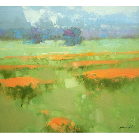 Meadow Black Modern Wood Framed Art Print with Double Matting by Yeremyan, Vahe
