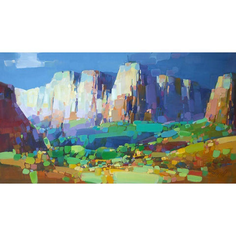 Canyon Rock Gold Ornate Wood Framed Art Print with Double Matting by Yeremyan, Vahe