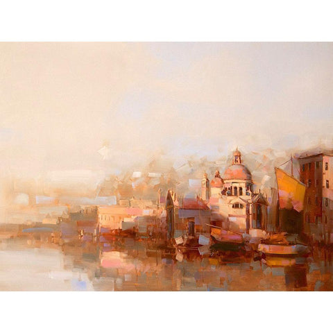 Venice White Modern Wood Framed Art Print by Yeremyan, Vahe