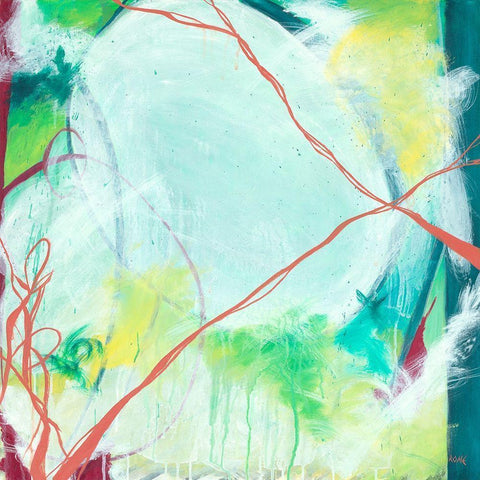 April White Modern Wood Framed Art Print by Zivoin, Romeo
