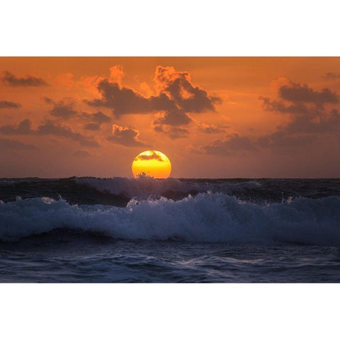 Breaking The Horizon Black Modern Wood Framed Art Print by Zephyr, Patrick