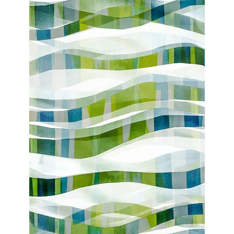 It Goes In Waves No. 1 Black Modern Wood Framed Art Print by Zinna, Lisa