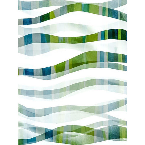 It Goes In Waves No. 2 White Modern Wood Framed Art Print by Zinna, Lisa