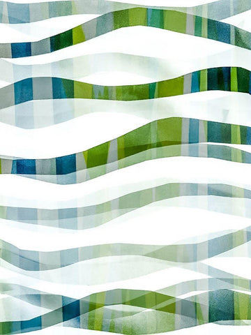 It Goes In Waves No. 2 White Modern Wood Framed Art Print with Double Matting by Zinna, Lisa