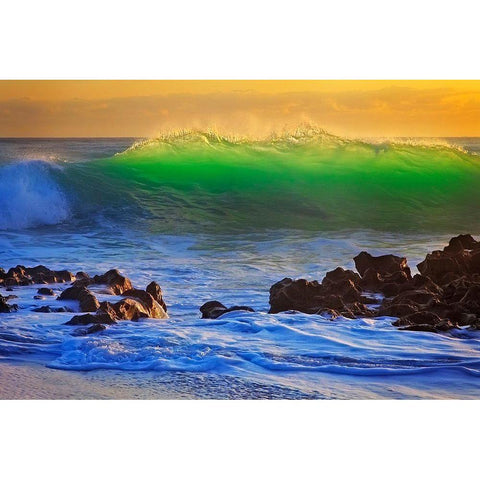 Backlit Black Modern Wood Framed Art Print by Zephyr, Patrick