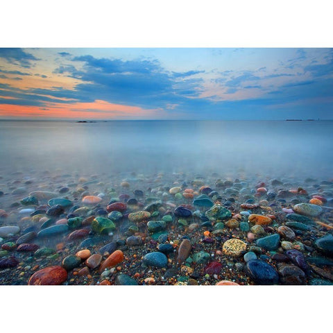 Candy Coast White Modern Wood Framed Art Print by Zephyr, Patrick