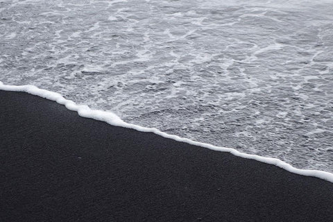 Black Sand No. 2 White Modern Wood Framed Art Print with Double Matting by Zinna, Lisa