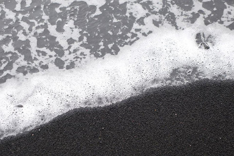 Black Sand No. 3 White Modern Wood Framed Art Print with Double Matting by Zinna, Lisa