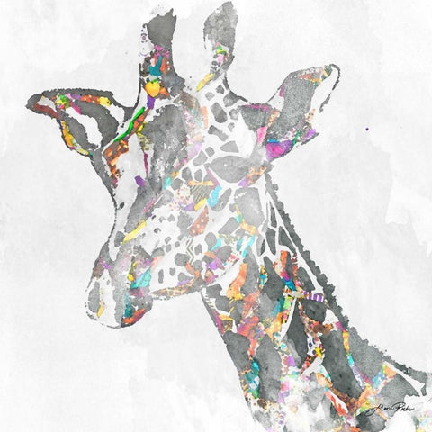 Safari Collage III Black Modern Wood Framed Art Print with Double Matting by Ritter, Gina