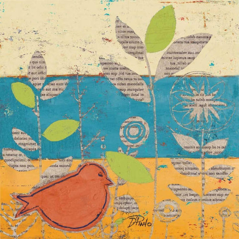 Le Jardin Press II Black Modern Wood Framed Art Print by Pinto, Patricia