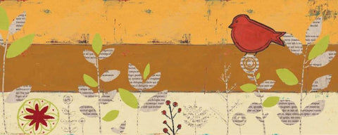 Le Jardin Press Panel IV White Modern Wood Framed Art Print with Double Matting by Pinto, Patricia