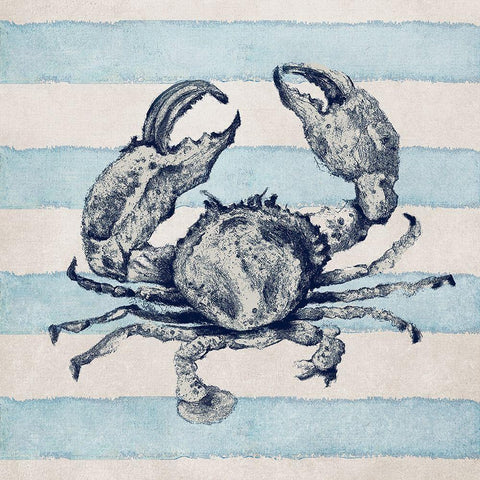 Surf Side Striped I White Modern Wood Framed Art Print by Pinto, Patricia