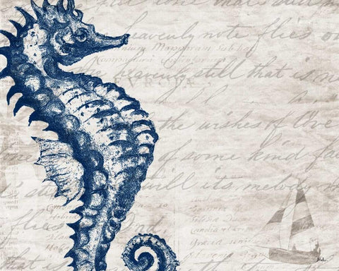 Atlantic Finds II White Modern Wood Framed Art Print with Double Matting by Pinto, Patricia