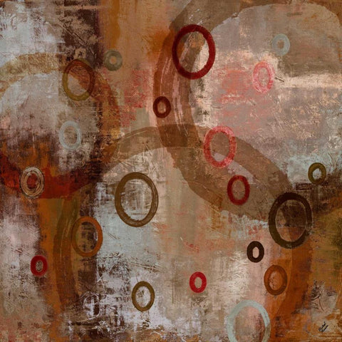 Rusted Rain in The Abstract White Modern Wood Framed Art Print with Double Matting by Marcon, Michael