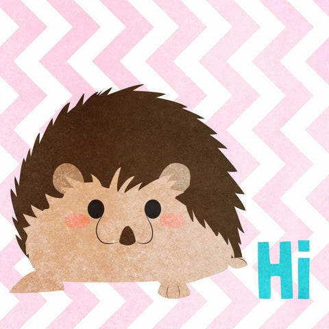 Woodland Greetings II Black Ornate Wood Framed Art Print with Double Matting by SD Graphics Studio