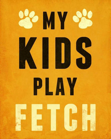 Paw Kids V Black Ornate Wood Framed Art Print with Double Matting by SD Graphics Studio