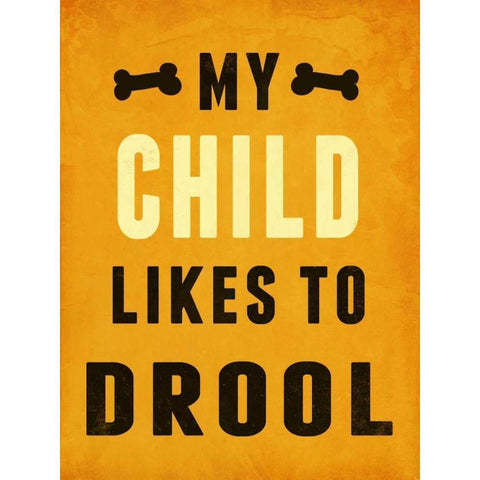 Paw Kids IV Black Modern Wood Framed Art Print by SD Graphics Studio