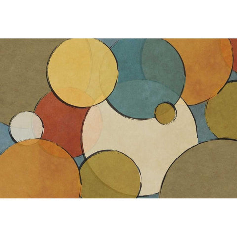 Circulos White Modern Wood Framed Art Print by Josefina