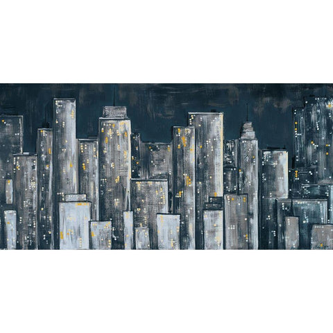 City Eclipse White Modern Wood Framed Art Print by Ritter, Gina