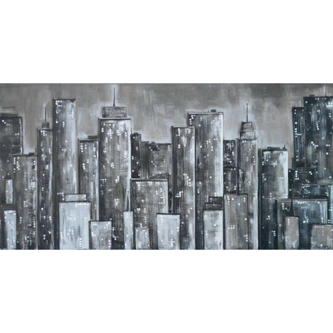 City Eclipse Black Modern Wood Framed Art Print by Ritter, Gina