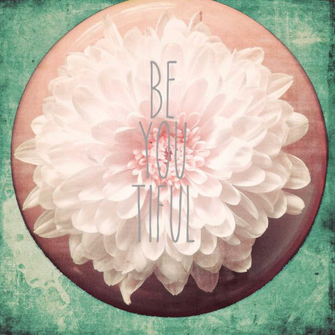 Be you Tiful White Modern Wood Framed Art Print by Peck, Gail