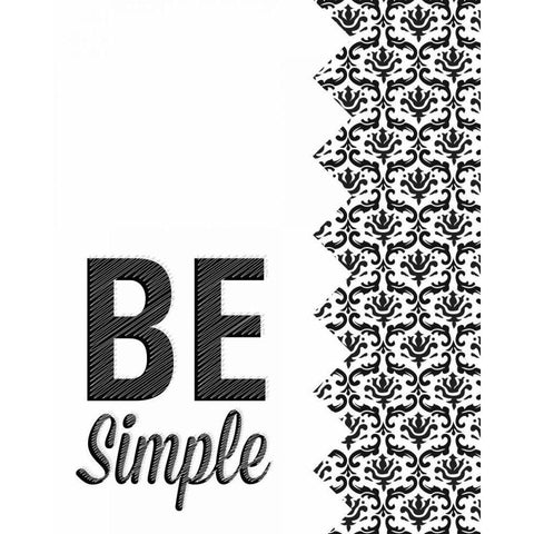 Be Simple Choose Joy I White Modern Wood Framed Art Print by SD Graphics Studio