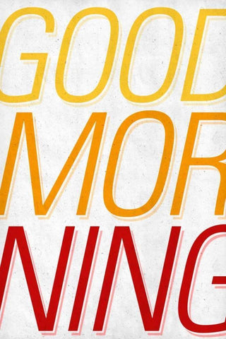 Good Day I White Modern Wood Framed Art Print with Double Matting by SD Graphics Studio