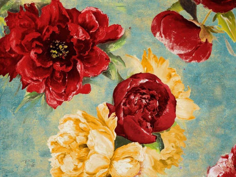 Red Modern Romance Black Ornate Wood Framed Art Print with Double Matting by Pinto, Patricia