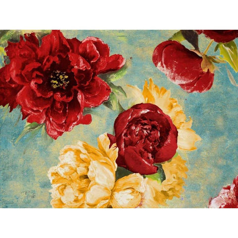 Red Modern Romance Black Modern Wood Framed Art Print by Pinto, Patricia