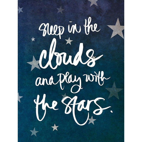 Sleep and Play White Modern Wood Framed Art Print by SD Graphics Studio