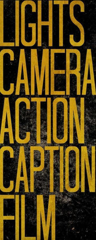 Cinema Type I White Modern Wood Framed Art Print with Double Matting by Studio, Sd Graphics