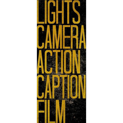 Cinema Type I White Modern Wood Framed Art Print by Studio, Sd Graphics