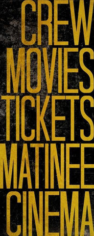 Cinema Type II Black Ornate Wood Framed Art Print with Double Matting by Studio, Sd Graphics