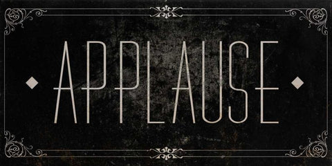 Silent Film Type I (Applause) Black Ornate Wood Framed Art Print with Double Matting by SD Graphics Studio