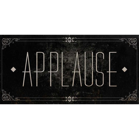 Silent Film Type I (Applause) Gold Ornate Wood Framed Art Print with Double Matting by SD Graphics Studio