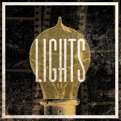 Lights Camera Action III Gold Ornate Wood Framed Art Print with Double Matting by SD Graphics Studio