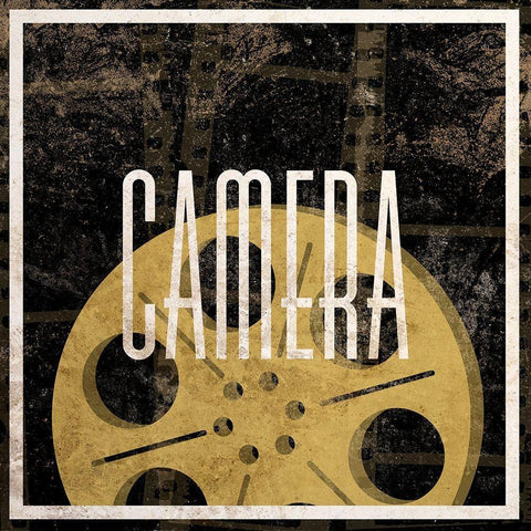 Lights Camera Action II Gold Ornate Wood Framed Art Print with Double Matting by SD Graphics Studio