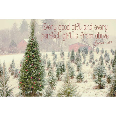 Holiday Messages I Gold Ornate Wood Framed Art Print with Double Matting by Poynter, Kelly