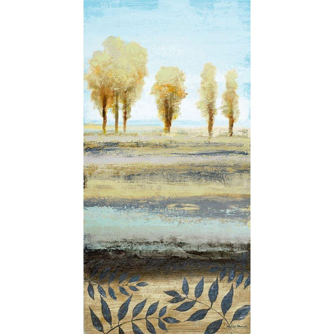 Tree line I White Modern Wood Framed Art Print by Marcon, Michael