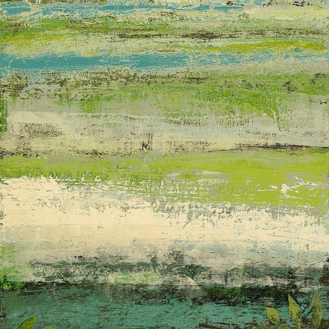 Origins Green II White Modern Wood Framed Art Print by Marcon, Michael