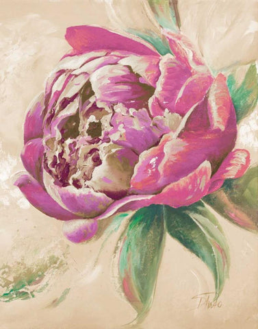 Beautiful Bouquet of Peonies in Pink II Black Ornate Wood Framed Art Print with Double Matting by Pinto, Patricia