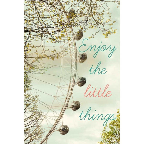 Retro Ferris With Type II White Modern Wood Framed Art Print by Peck, Gail