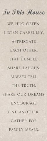 In this House White Modern Wood Framed Art Print with Double Matting by Gardner, Sarah