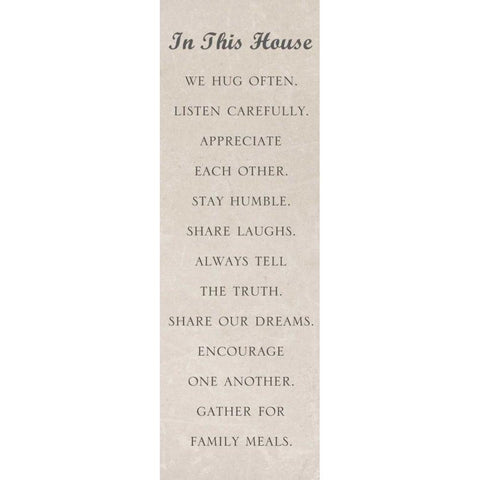 In this House Black Modern Wood Framed Art Print with Double Matting by Gardner, Sarah
