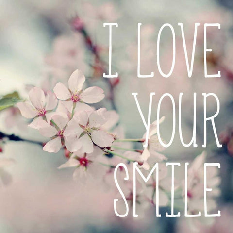 I Love Your Smile Black Modern Wood Framed Art Print with Double Matting by Gardner, Sarah