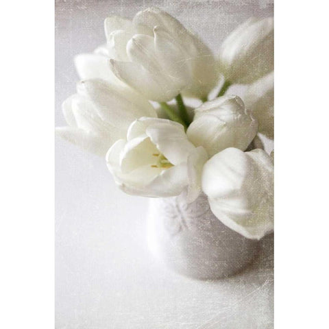 Vanishing in the White Elegance Black Modern Wood Framed Art Print with Double Matting by Gardner, Sarah